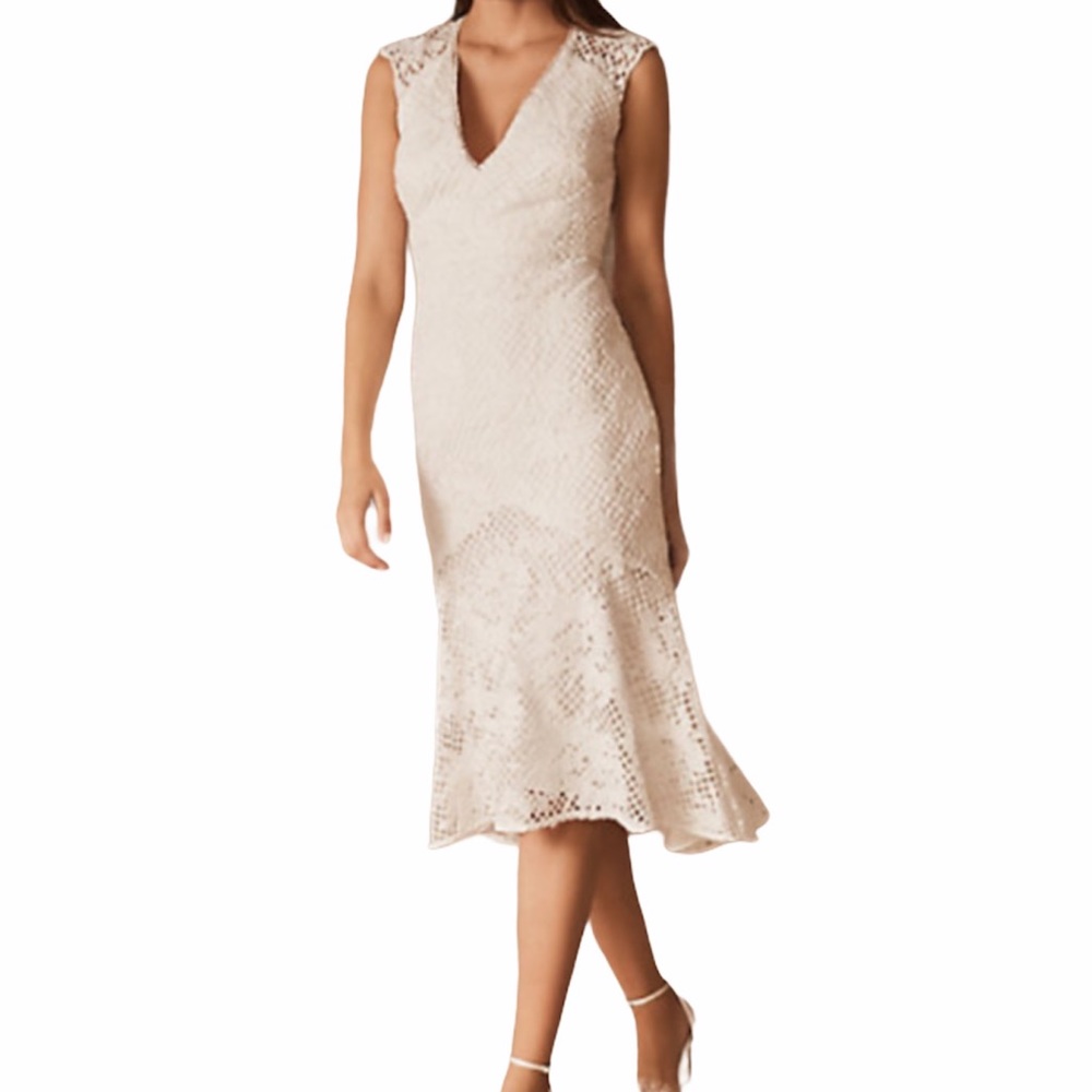 BHLDN Monique Lhuillier Lorre Dress in Ivory Size 4 NWT